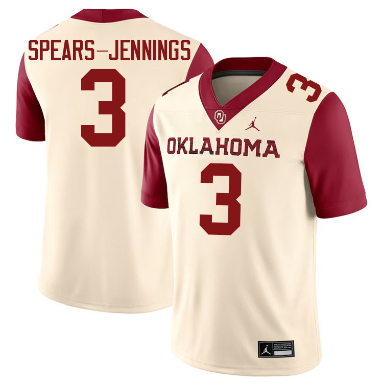 Robert Spears-Jennings Oklahoma Sooners Jersey,Oklahoma Sooners Football Uniforms,Jersey-Cream